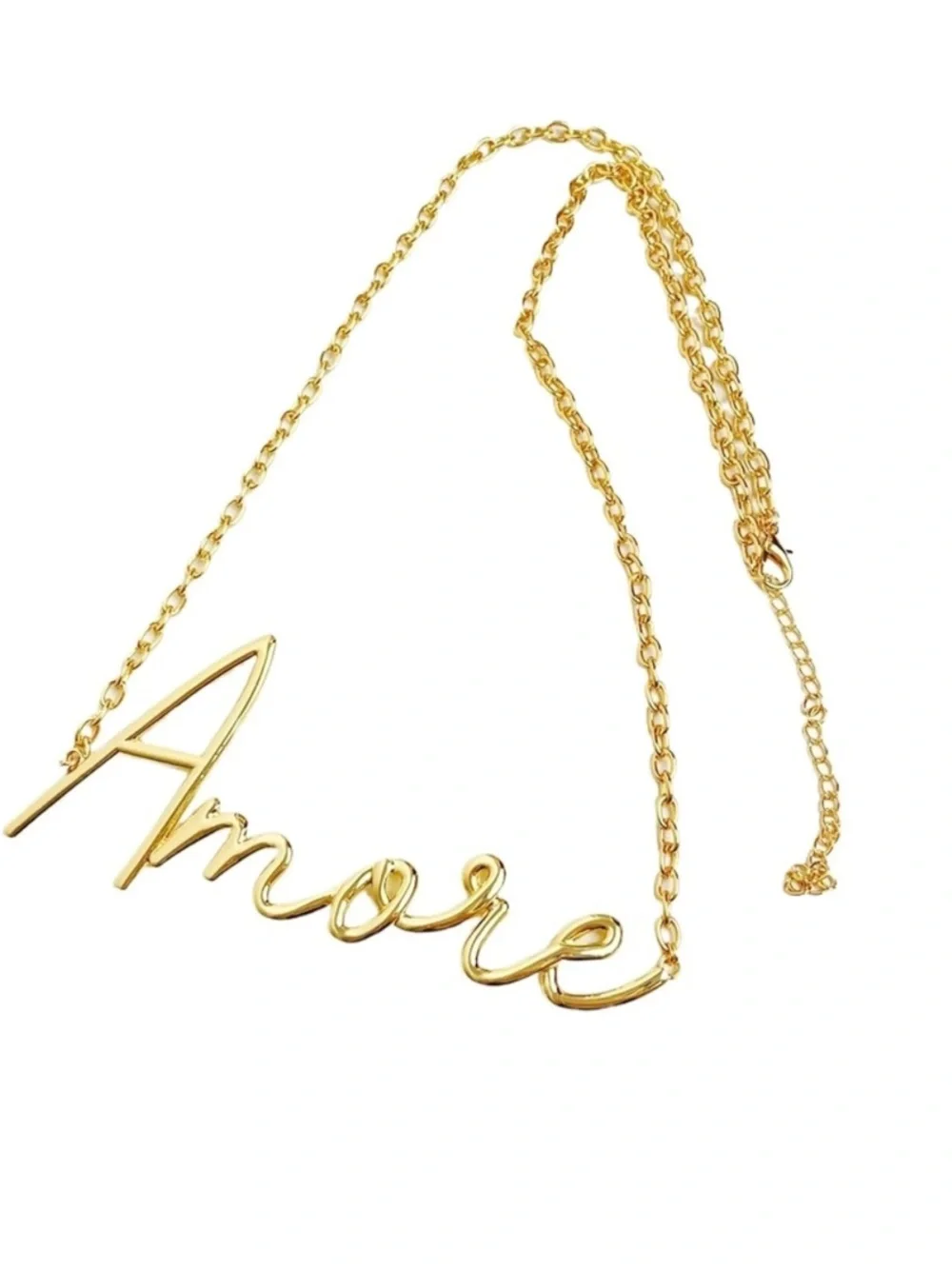Luxury Gold Amore Script Chain Belt